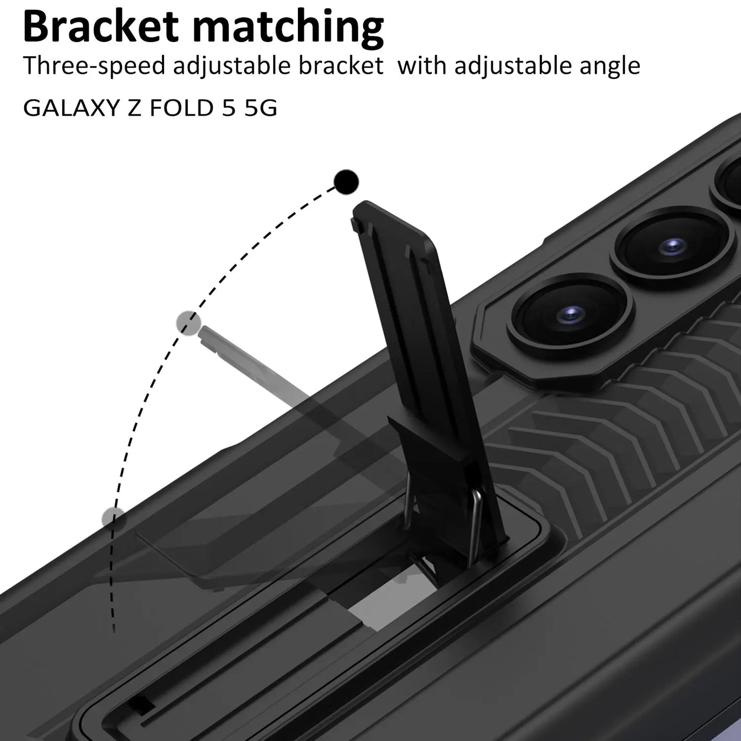 Armor All-included Magnetic Hinge Slide Pen Case Holder Phone Case With Back Screen Protector For Samsung Galaxy Z Fold3 Fold4 Fold5 - Fold Case
