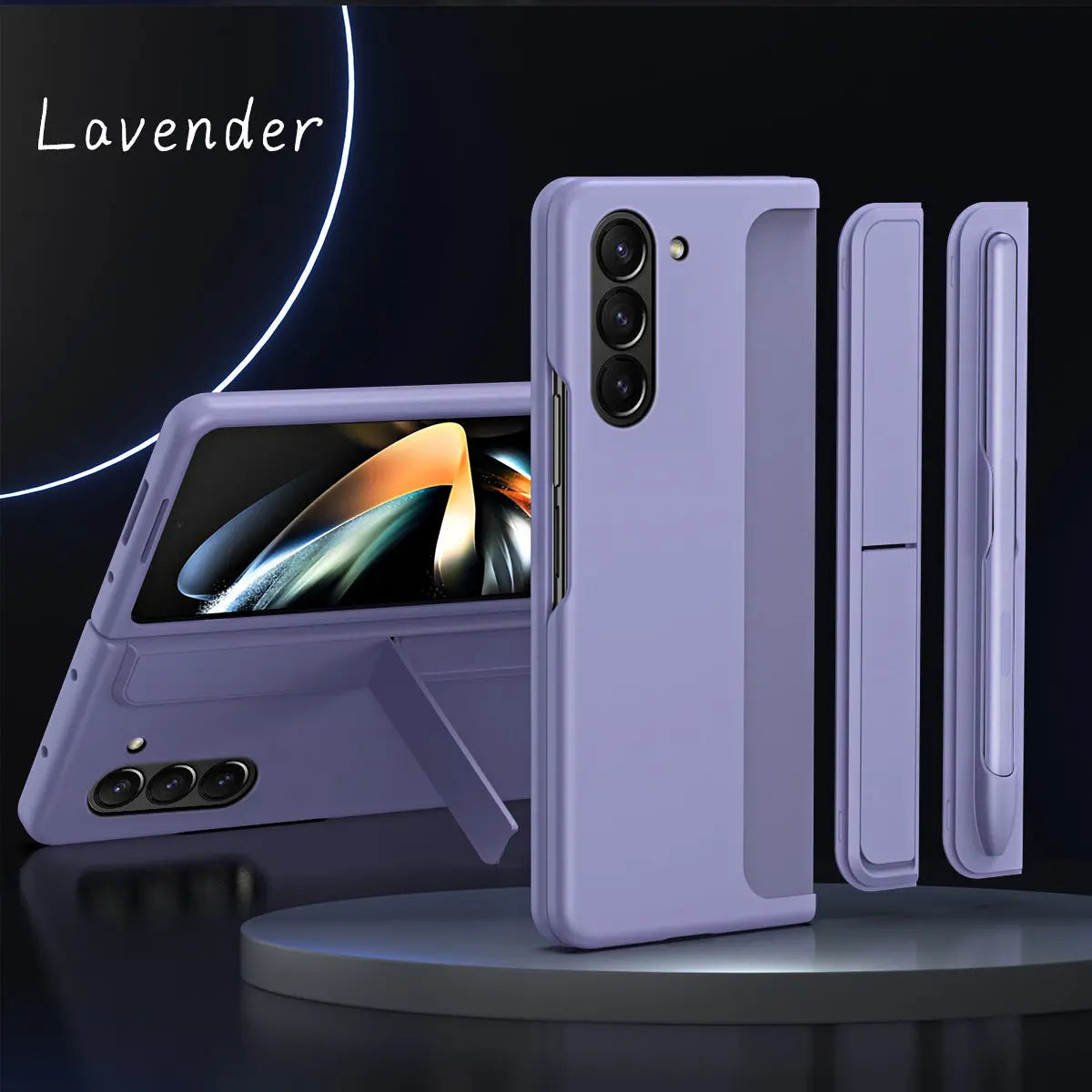 Anti-fall Protective Phone Case With Pen Tray Shell and Bracket For Samsung Galaxy Z Fold5 Fold4 Fold3 - Fold Case