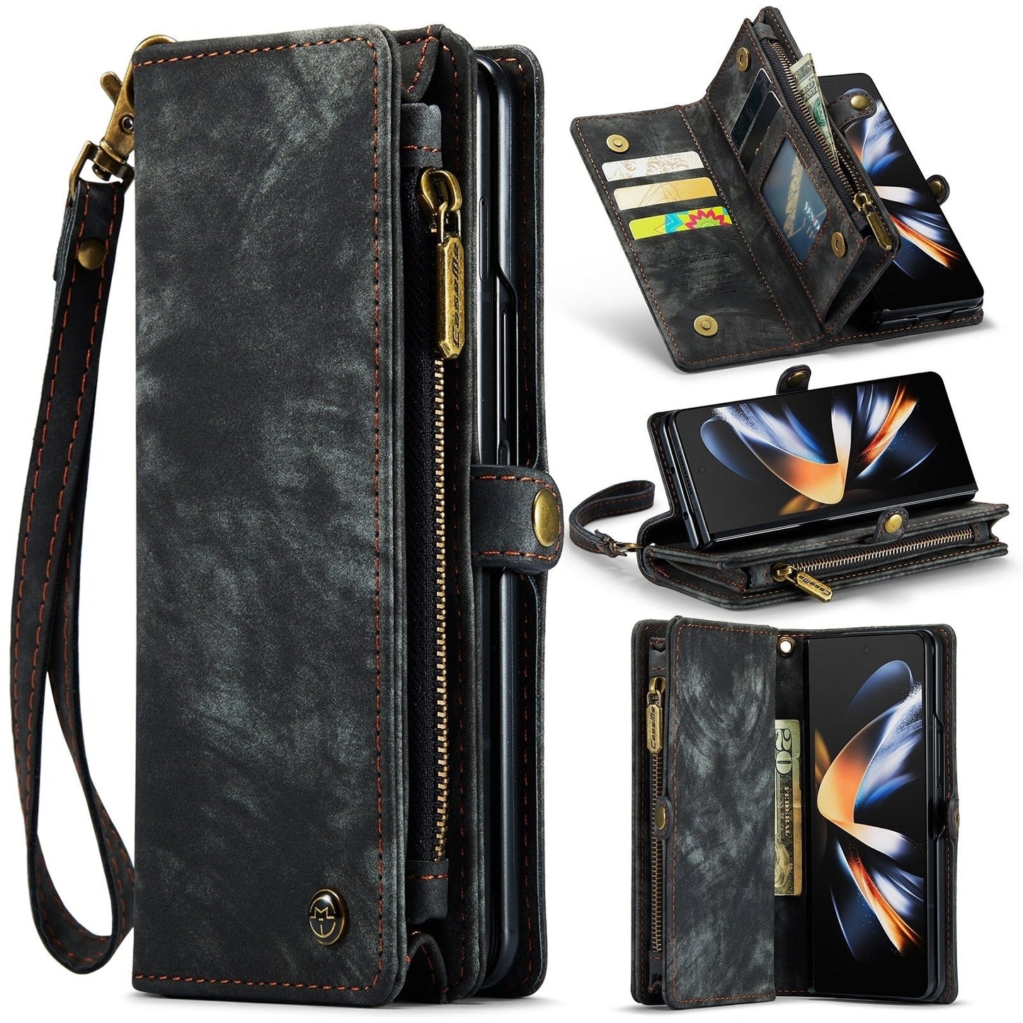 Fashion Magnetic PU Leather Flip Wallet Case
