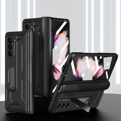 360 All Inclusive Samasung Galaxy Z Fold5 Fold4 Fold3 Case With Hinge Lid & Kick-stand