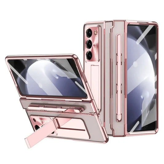 New 2024 Armor Electroplated Shockproof Phone Case With Screen Protector For Galaxy Z Fold Series