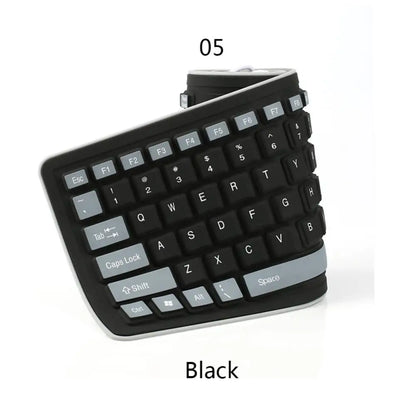 Portable Silent Foldable Silicone Keyboard – USB Waterproof Roll-Up Keyboard for PC & Laptop