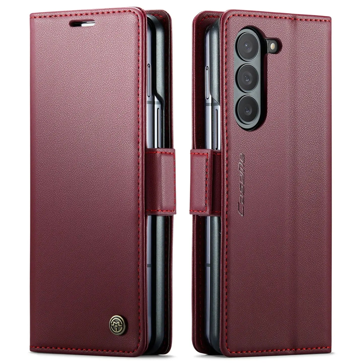 Galaxy Z Fold 6 Magnetic Leather Wallet Case - Fold Case