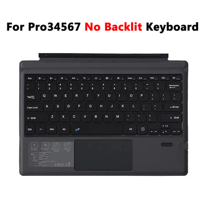 Backlit Keyboard with Trackpad for Microsoft Surface Pro 3-9 and Surface Pro X – Multilingual Support (Arabic, Spanish, Korean, Hebrew, Russian, Portuguese)