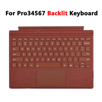 Backlit Keyboard with Trackpad for Microsoft Surface Pro 3-9 and Surface Pro X – Multilingual Support (Arabic, Spanish, Korean, Hebrew, Russian, Portuguese)