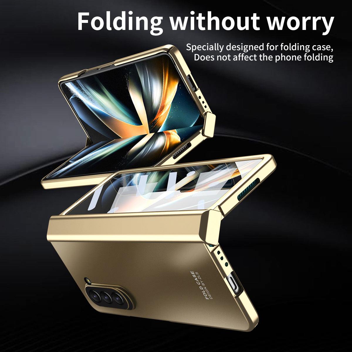 Electroplating All-inclusive Drop-proof Galaxy Z Fold5 Fold4 Case with Screen Protector
