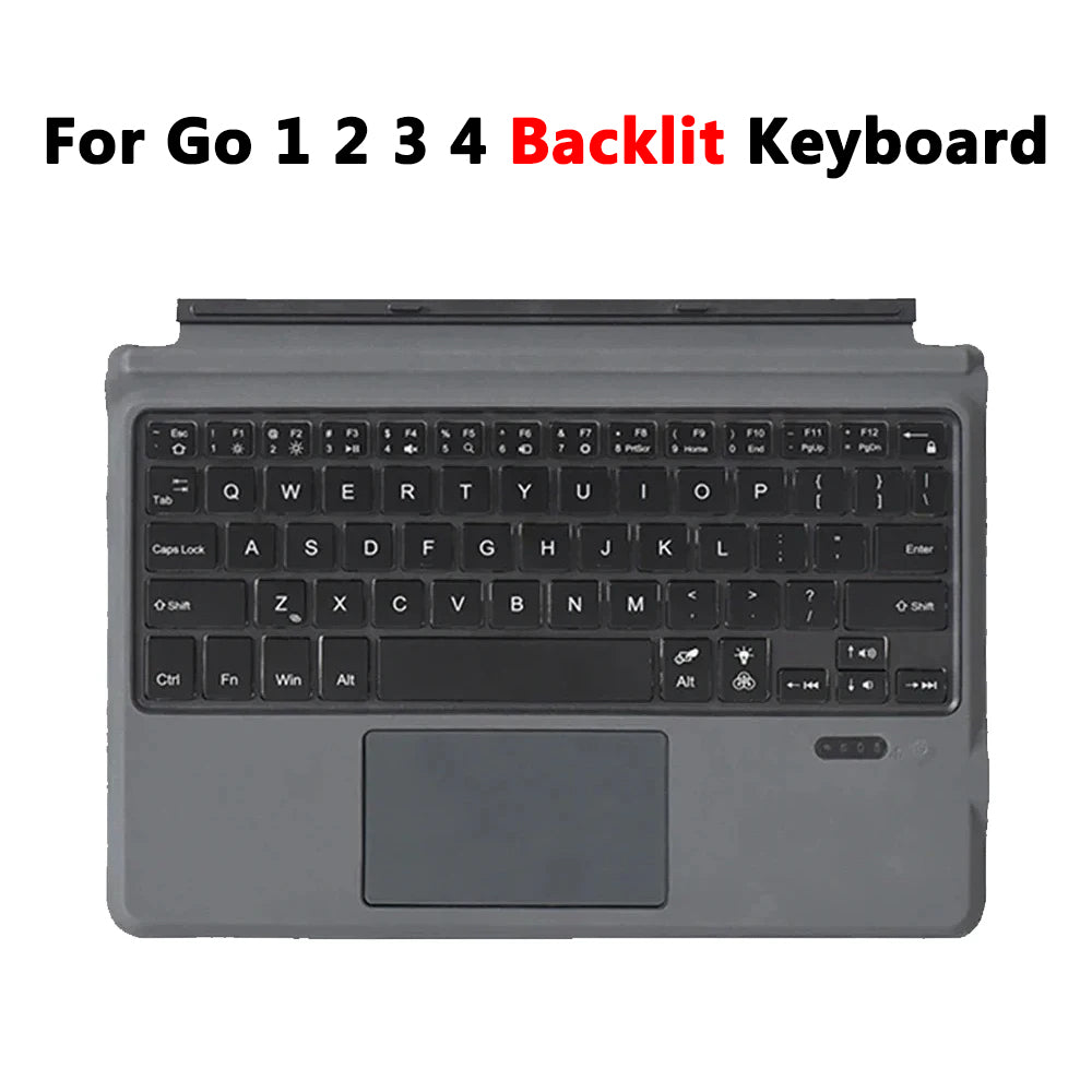 Backlit Keyboard with Trackpad for Microsoft Surface Pro 3-9 and Surface Pro X – Multilingual Support (Arabic, Spanish, Korean, Hebrew, Russian, Portuguese)