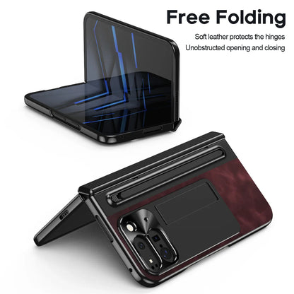 Leather Case With Touch Pen For Google Pixel 9 Pro Fold