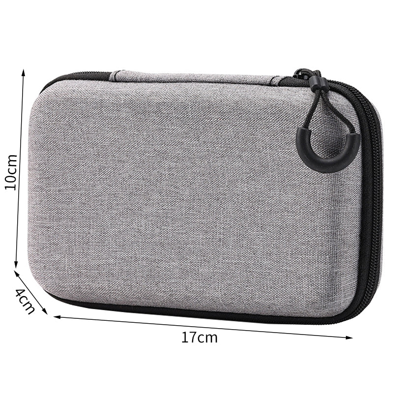 Small Earphone Storage Bag – Hard Shell Data Cable Organizer Mini Tech Gadget Case