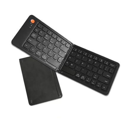 Ultra Slim Foldable Bluetooth Keyboard – Portable, Compatible with iOS, Android, Windows, HarmonyOS for Smartphones, Tablets, Laptops, and PCs