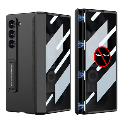 Magnetic Hinge Hidden Bracket Case with Back Screen Protector for Galaxy Z Fold Series - All-Inclusive Protection