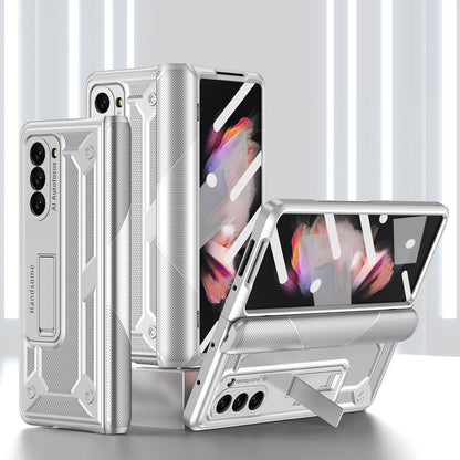 360 All Inclusive Samasung Galaxy Z Fold5 Fold4 Fold3 Case With Hinge Lid & Kick-stand