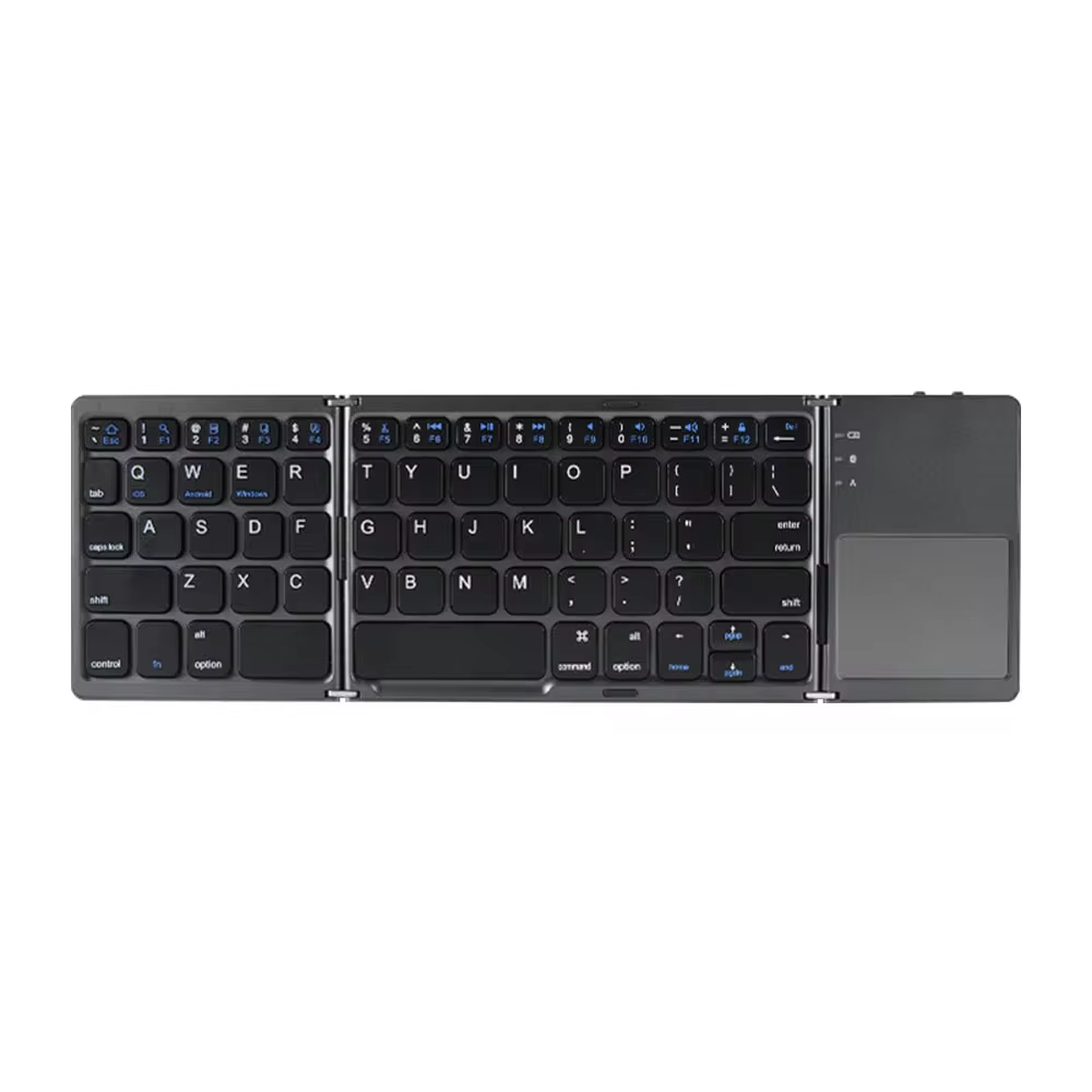 Folding Bluetooth Keyboard with Touchpad – Universal Mini Wireless Keyboard for iOS, Android, Windows