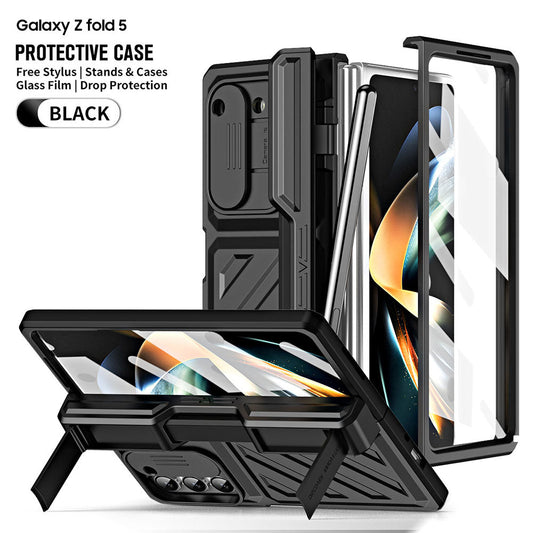 Transformers Folding Protective All-Inclusive Drop-Proof Phone Case With Stylus & Back Screen Protector For Galaxy Z Fold4 Fold5