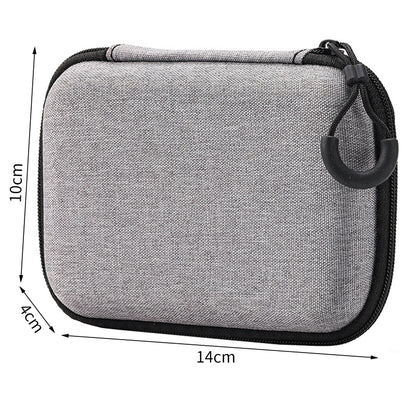 Small Earphone Storage Bag – Hard Shell Data Cable Organizer Mini Tech Gadget Case