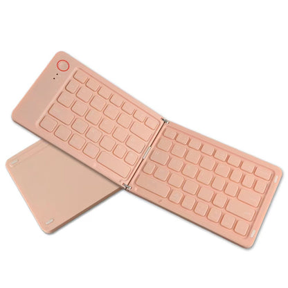 Ultra Slim Foldable Bluetooth Keyboard – Portable, Compatible with iOS, Android, Windows, HarmonyOS for Smartphones, Tablets, Laptops, and PCs