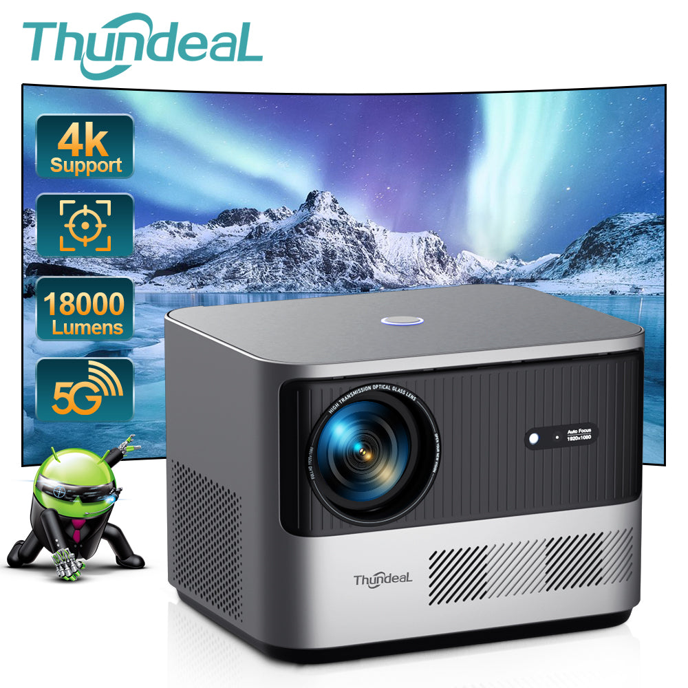 ThundeaL Full HD 1080P Projector TDA6W – Auto Focus, Smart Android WiFi LCD LED Portable Home Theater Projector