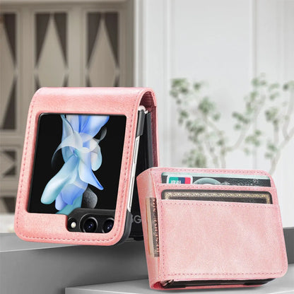 Galaxy Z Flip 5 Wireless Leather Card Holder Case