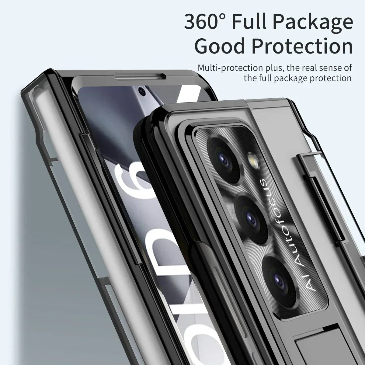 New 2024 Armor Electroplated Shockproof Phone Case With Screen Protector For Galaxy Z Fold Series