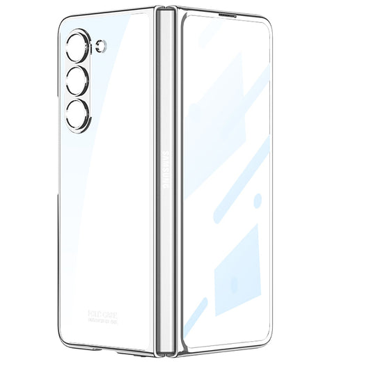 Transparent Electroplating Double-sided Protective Phone Case For Samsung Galaxy Z Fold 5/4/3 5G