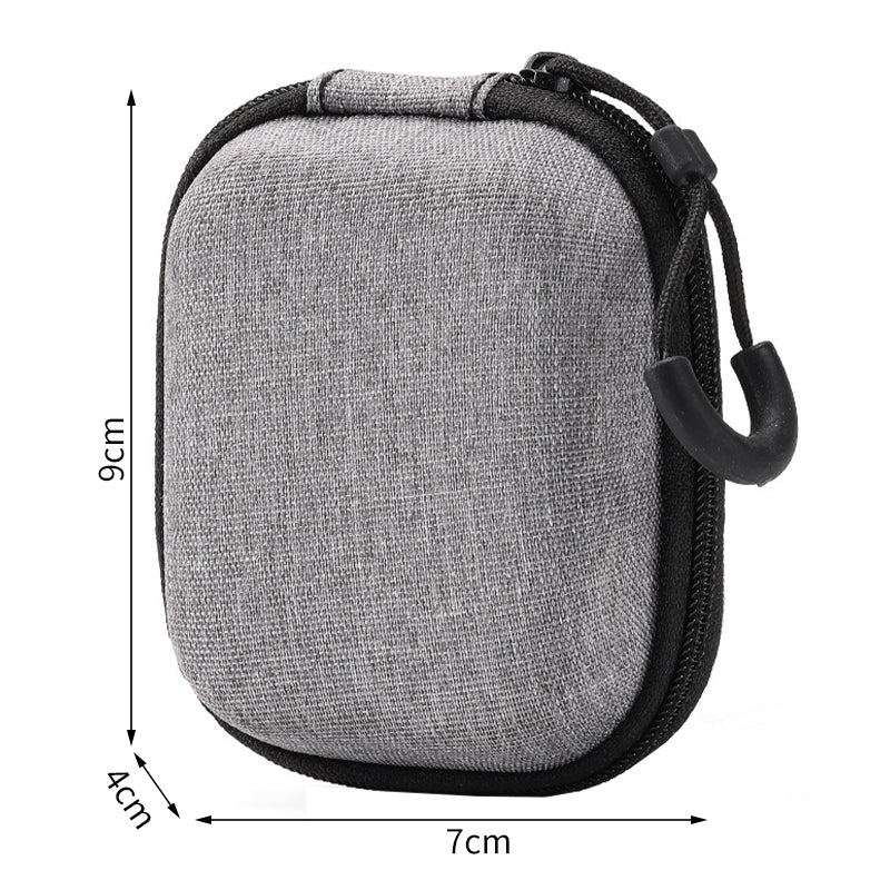 Small Earphone Storage Bag – Hard Shell Data Cable Organizer Mini Tech Gadget Case