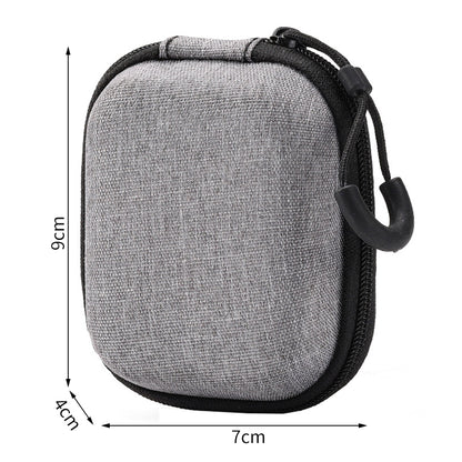 Small Earphone Storage Bag – Hard Shell Data Cable Organizer Mini Tech Gadget Case