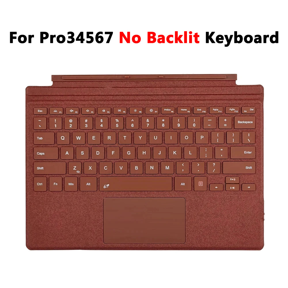 Backlit Keyboard with Trackpad for Microsoft Surface Pro 3-9 and Surface Pro X – Multilingual Support (Arabic, Spanish, Korean, Hebrew, Russian, Portuguese)