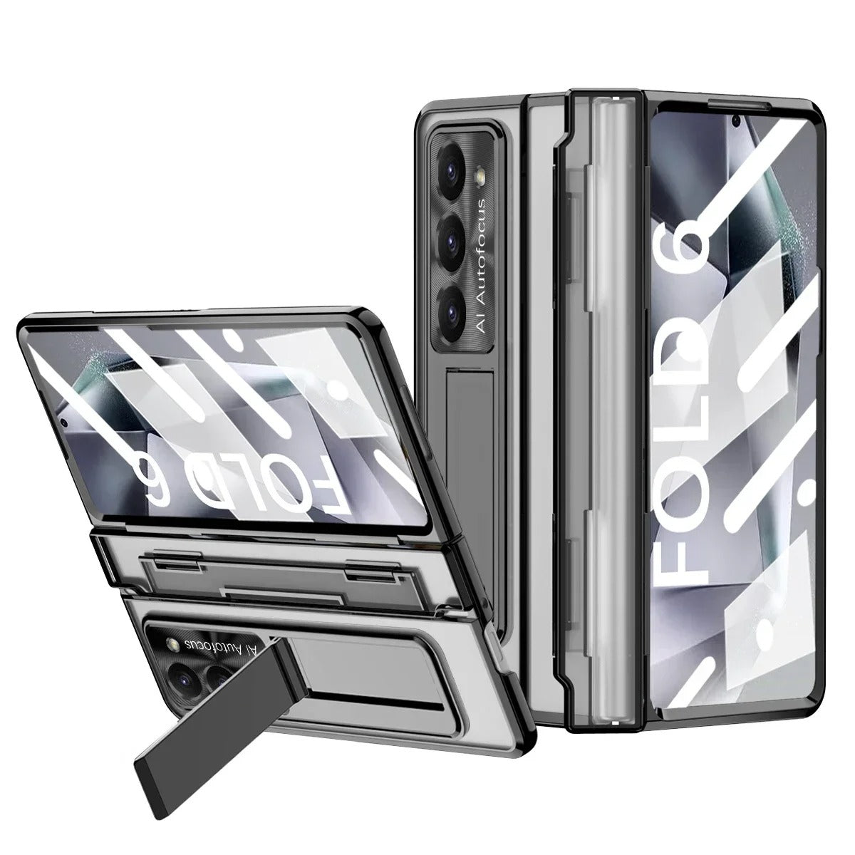 New 2024 Armor Electroplated Shockproof Phone Case With Screen Protector For Galaxy Z Fold Series