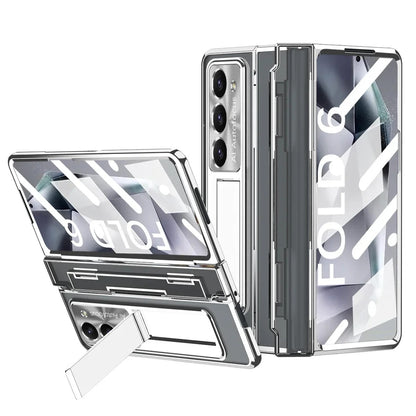 New 2024 Armor Electroplated Shockproof Phone Case With Screen Protector For Galaxy Z Fold Series